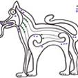Imprimer l'exercice de graphisme celtique 1 : Chien