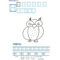 Livre 1 de graphisme et d'écriture en bâton pour écrire les lettres de A à Z