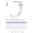 Alphabet : Ecrire et colorier le "j" en cursif