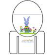 Marque verre petit lapin bleu