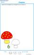 Imprimer l' Exercice 1 : ajouter les champignons pour faire le chiffre 6