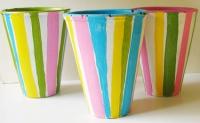 Pots de fleurs peints