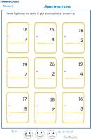 Soustractions pour les enfants du CP et CE1 - primaire cycle 2