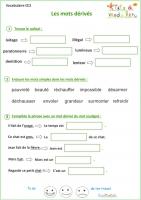 Vocabulaire : exercices de soutien scolaire pour les enfants en CE2 