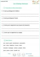 Vocabulaire : exercices de soutien scolaire pour les enfants en CM2