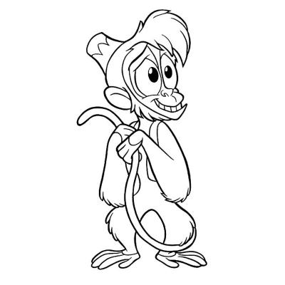 Coloriage Abu d'Aladdin