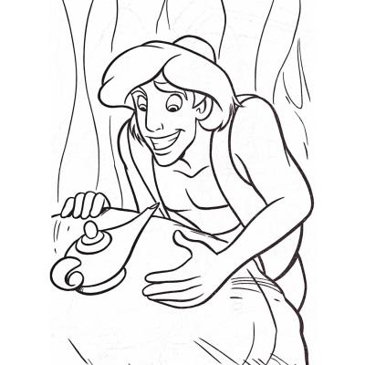 Coloriage Aladdin et la lampe magique
