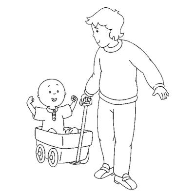 Coloriage Caillou à télécharger