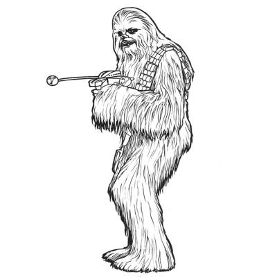 Coloriage chewbacca