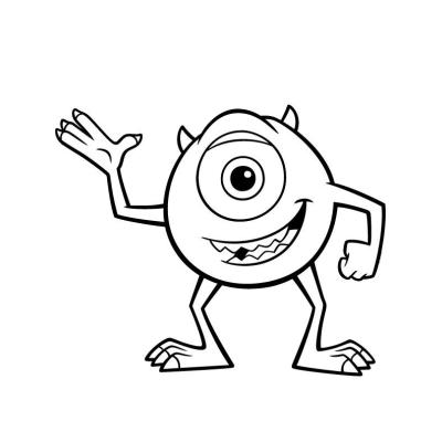 Coloriage du monstre Bob Razowski