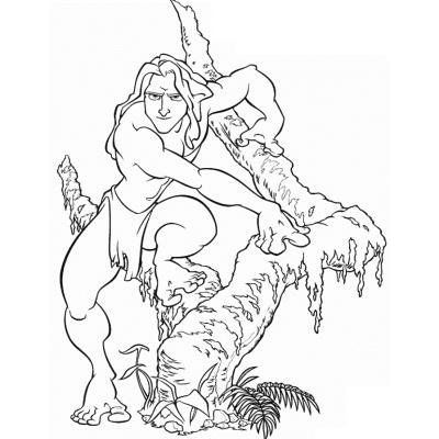 Coloriage Tarzan à imprimer