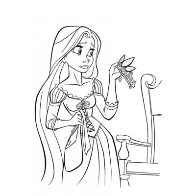 Raiponce et son diadème de princesse
