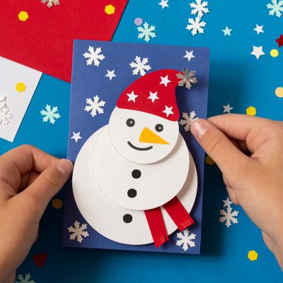 Carte bonhomme de neige 3d
