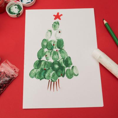 Dès 3 ans : Le sapin en empreintes