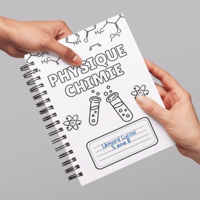 Page de garde Physique Chimie à imprimer pour cahiers