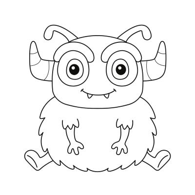 ?Coloriage d'un monstre rapide à imprimer avec Tête à modeler