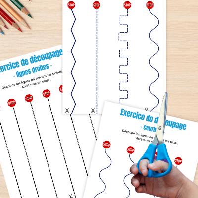 5 fiches de  découpage à imprimer