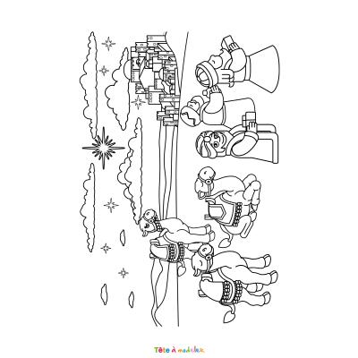 Un Coloriage des Rois Mages à imprimer avec Tête à modeler
