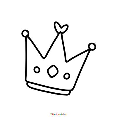 Coloriage d'une couronne des Rois amusante à imprimer