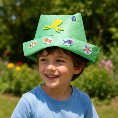 Un petit chapeau origami à faire avec les enfants pour l'été