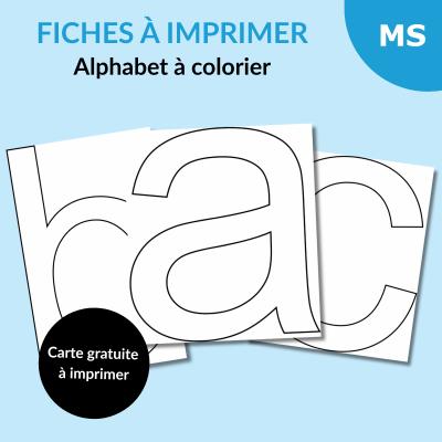 Lettres de l'alphabet décoré à colorier