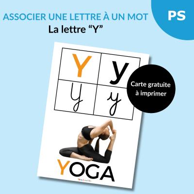 Reconnaître l’alphabet : la lettre Y – Carte à imprimer (Petite section)