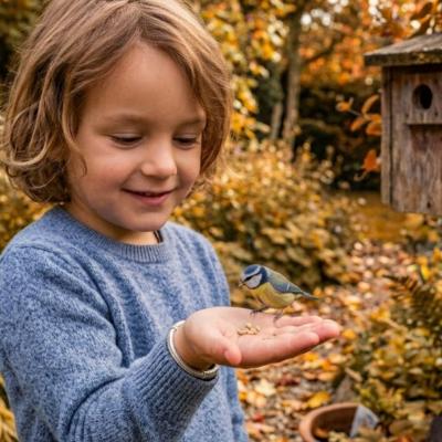 Une mésange est l'oiseau de jardin qui peut venir manger dans votre main, mais seulement en hiver, et après des semaines de patience. Les étapes à préparer dès maintenant.