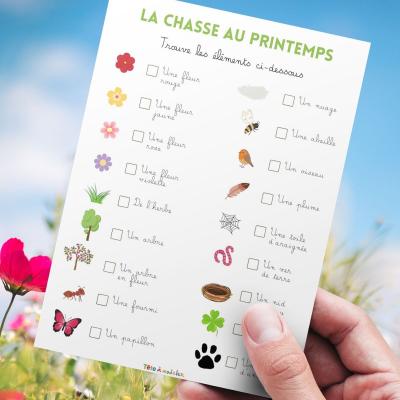 Chasse aux trésors du Printemps maternelles