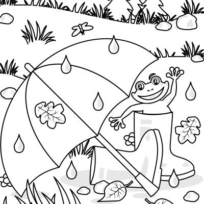 Voici un coloriage d'automne à imprimer gratuitement. Un dessin d'automne à imprimer pour tous les petits amoureux de la nature. Page 06