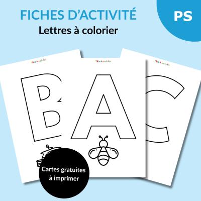 Coloriage lettres de l'alphabet