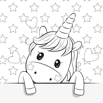 Coloriage licorne à proposer aux enfants qui aiment l'univers de cet animal fantastique - Page 3