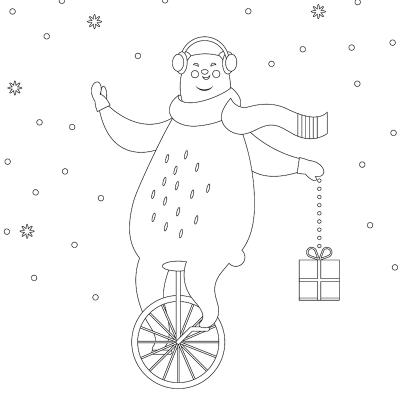 Voici un coloriage d'ours polaire à imprimer gratuitement. Un dessin d'ours à imprimer pour tous les petits amoureux des animaux de la banquise et de la nature. Page 01