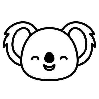 Retrouvez un dessin d'une tête de koala et imprimez gratuitement ce coloriage qui va plaire aux enfant qui aiment ces animaux mignons