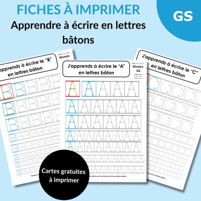 Ecriture lettre bâton