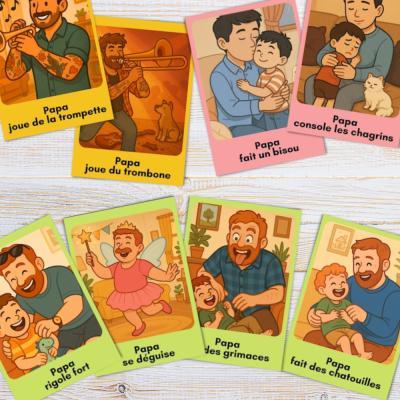 Le jeu des 7 familles spécial Papa : un cadeau de dernière minute à imprimer gratuitement