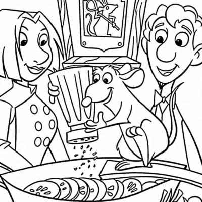 Dessin de Ratatouille à imprimer gratuitement