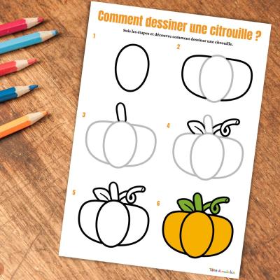 Comment dessiner une citrouille ?