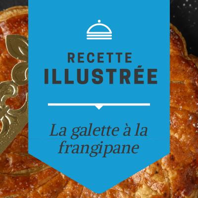 Galette des rois : la recette illustrée. Une délicieuse recette de galette des rois afin de fêter l'Epiphanie. Cette recette est illustrée afin de faciliter l'activité avec les enfants.