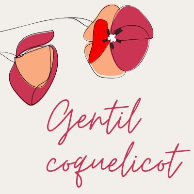 Gentil coquelicot.  Paroles et partition  de la chanson à coller par l'enfant dans un cahier de chants.