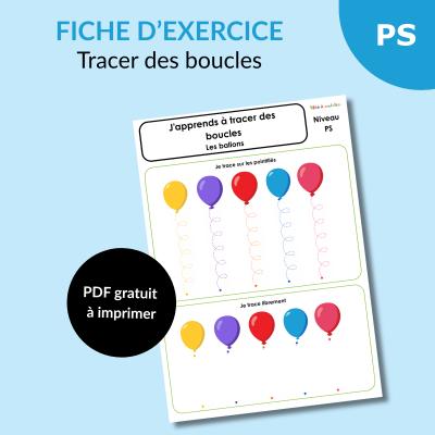 Exercice PS : apprendre à tracer des boucles avec les ballons
