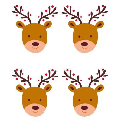 Image de Noel gratuite : Planche d'images de Noel représentant des rennes de Noël