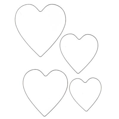 Imprimer le modèle de coeurs - 4 tailles. Des coeurs à imprimer pour les colorier ou fabriquer un cadeau