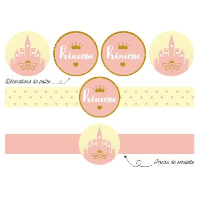 Imprimez gratuitement ce kit anniversaire pour une décoration de Princesse. Ces décorations d'anniversaire sont très faciles à préparer pour un anniversaire. Elles sont gratuites, il vous suffira just
