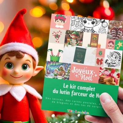 Retrouvez un kit complet à imprimer avec tous les éléments pour organiser la tradition du lutin farceur chez vous.