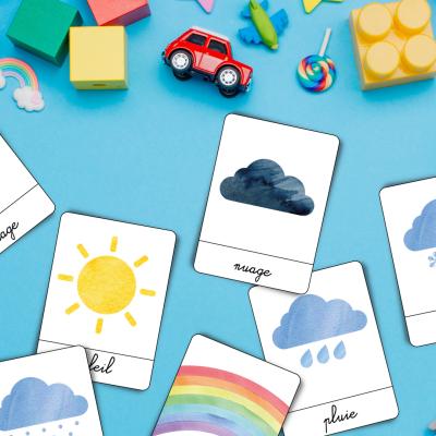 imagier Montessori à imprimer gratuitement. Imprimez un imagier de la météo pour proposer une activité tirée de la pédagogie Montessori aux enfants. Activité rapide et intelligente à proposer aux enfa