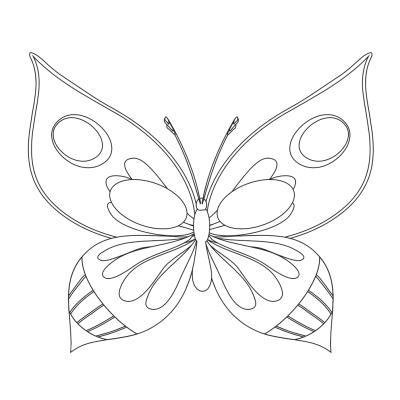 Imprimer le coloriage d'un masque de papillon. Un masque pour le carnaval