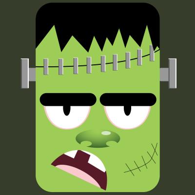 Masque d'Halloween à imprimer gratuitement afin d'avoir un déguisement de monstre de Frankenstein de dernière minute. Il suffira de l'imprimer sur du papier épais, de la découper afin de pouvoir parti