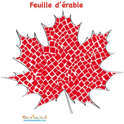 Les enfants de tout âge adorent la mosaïque ! Voici une idée de mosaïque sur le thème de l'automne. Imprimez l'un des dessins d'automne comme une grosse feuille d'érable, découpez une