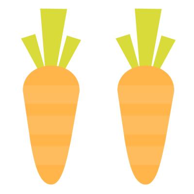 Image de Pà¢ques à imprimer pour les collages d'enfant :  Image de Pâques à imprimer pour les collages d'enfant. Des carottes pour le lapin de Pâques !
