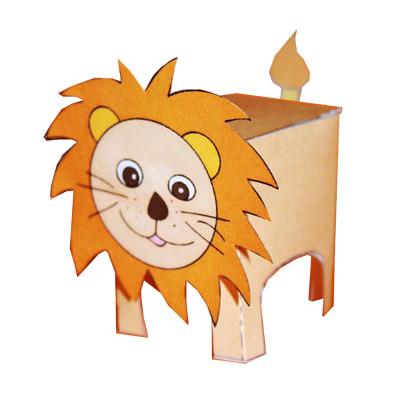 Paper toy lion
